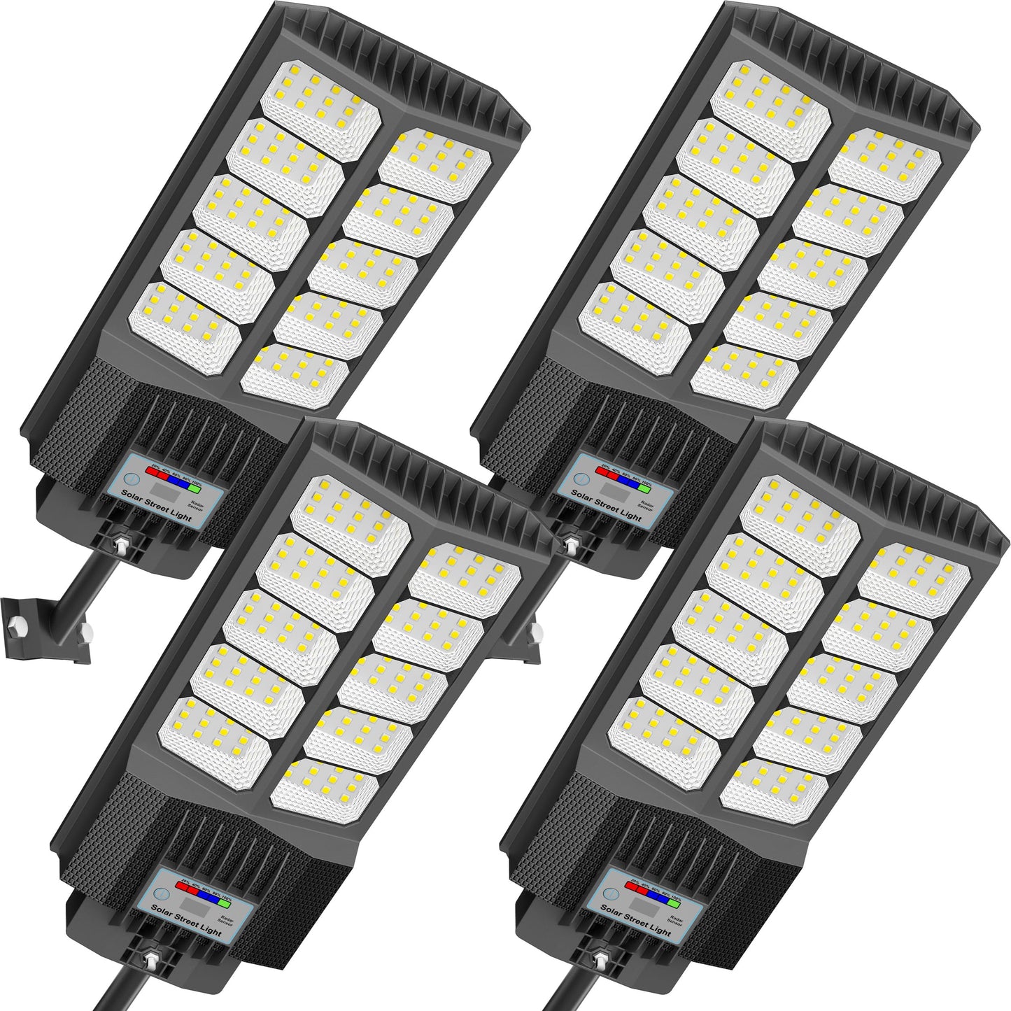 XCQMHF Solar Street Lights Outdoor Waterproof Dusk to Down with Motion Sensor, 6500W Outdoor Solar Flood Light for Parking Lot, LED Security Street Lights Solar Powered for Yard Garden & Walkway
