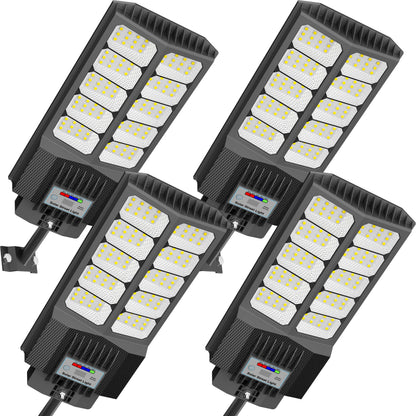 XCQMHF Solar Street Lights Outdoor Waterproof Dusk to Down with Motion Sensor, 6500W Outdoor Solar Flood Light for Parking Lot, LED Security Street Lights Solar Powered for Yard Garden & Walkway