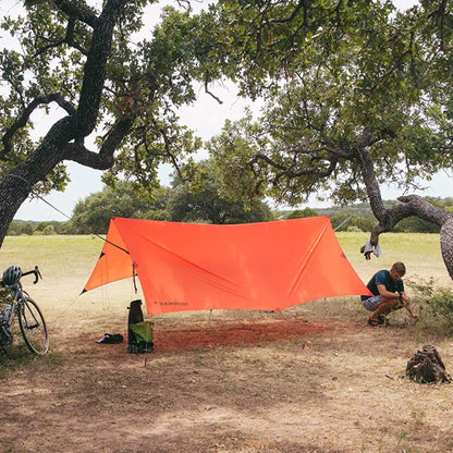 KAMMOK Kuhli Pro | Versatile Weather Shelter, (Waterproof, Durable, Portable, Camping Tarp, Hammock Tarp, Rain Cover), Granite Gray