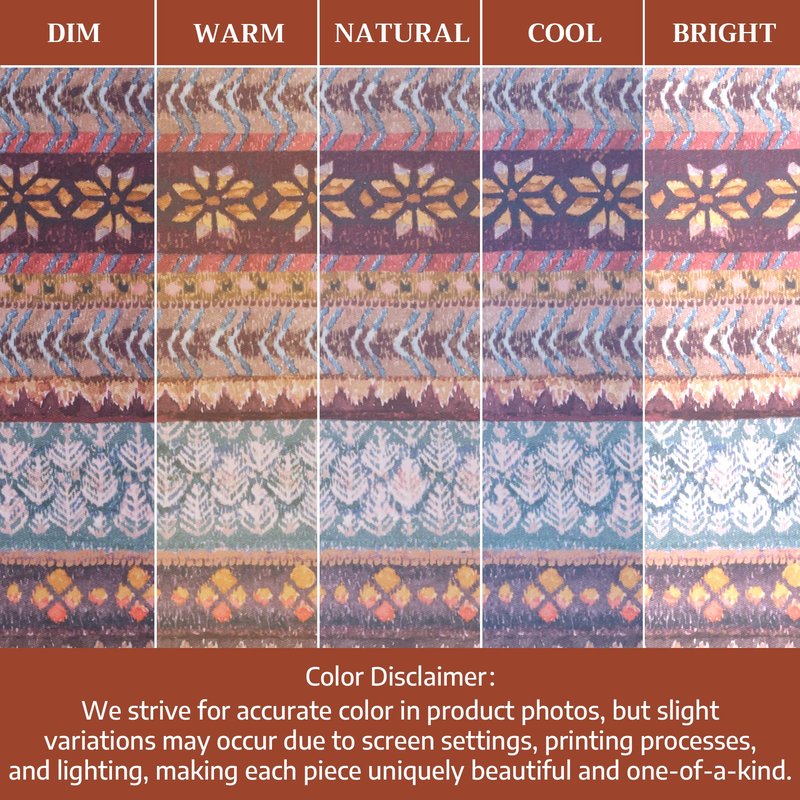 Maison d' Hermine Table Cloth Rectangle Table 100% Cotton 54 x 72 Inches Fall Tablecloth Reusable Everyday Use for Thanksgiving Christmas Decorations Dining Farmhouse Party (Fair Isle)
