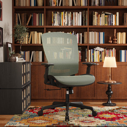 ELABEST Mesh Office Chair,Ergonomic Computer Desk Chair,Sturdy Task Chair- Adjustable Lumbar Support & Armrests,Tilt Function,Comfort Wide Seat,Swivel Home Office Chair (Dusty Sage)