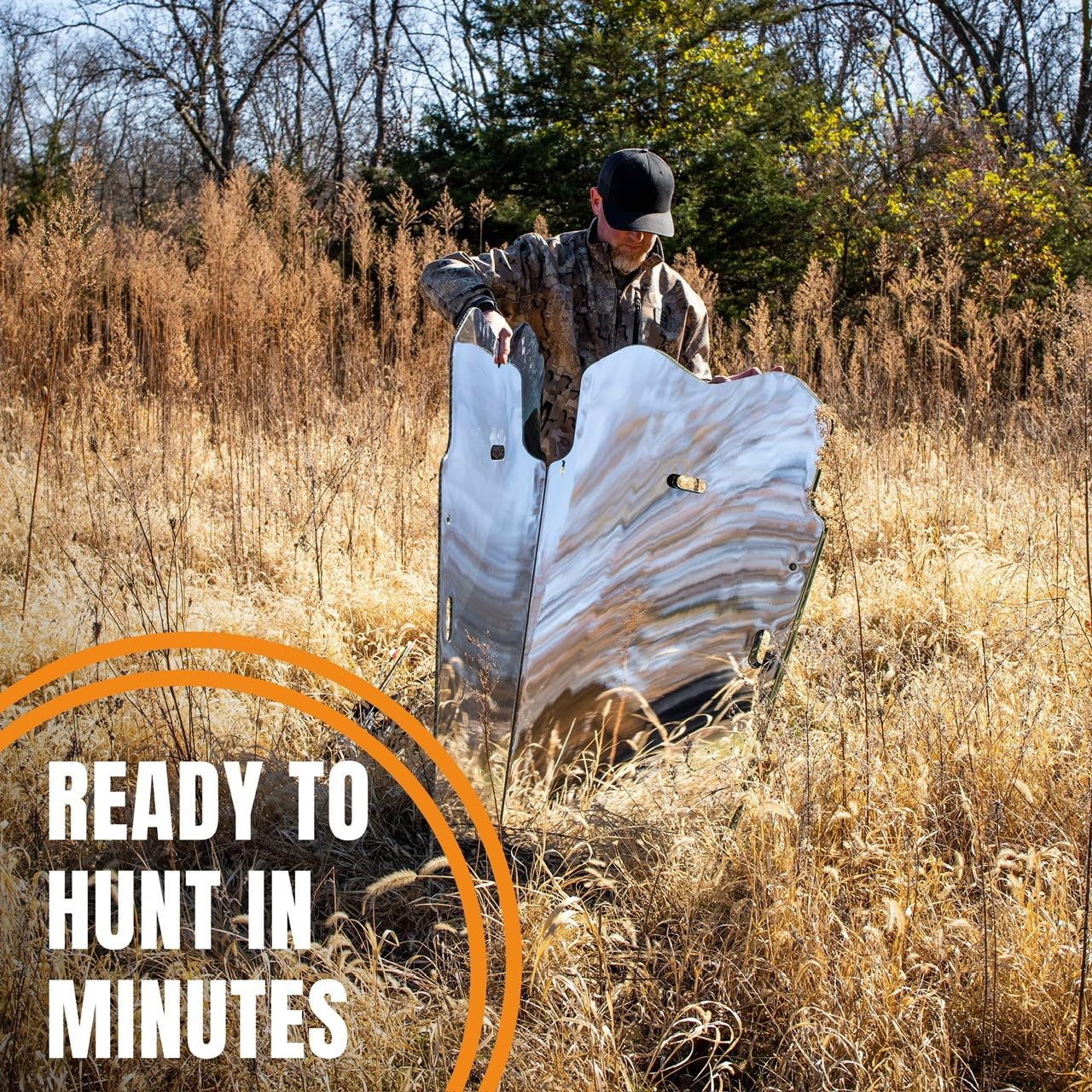 Summit Outdoors GhostBlind Predator Hunting Ground Blind 4-Panel Reflective Hunting Blind