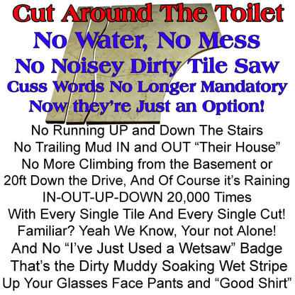 Left Handed Ceramic Tile Tool Kit 4 Porcelain Tile Drill Bits Hole Saw for Taps Saw Blade for Notches Grinder Tile Saw for Cutting Out Sockets Tile File for Trimming Edge Grout Rake for Cleaning Grout