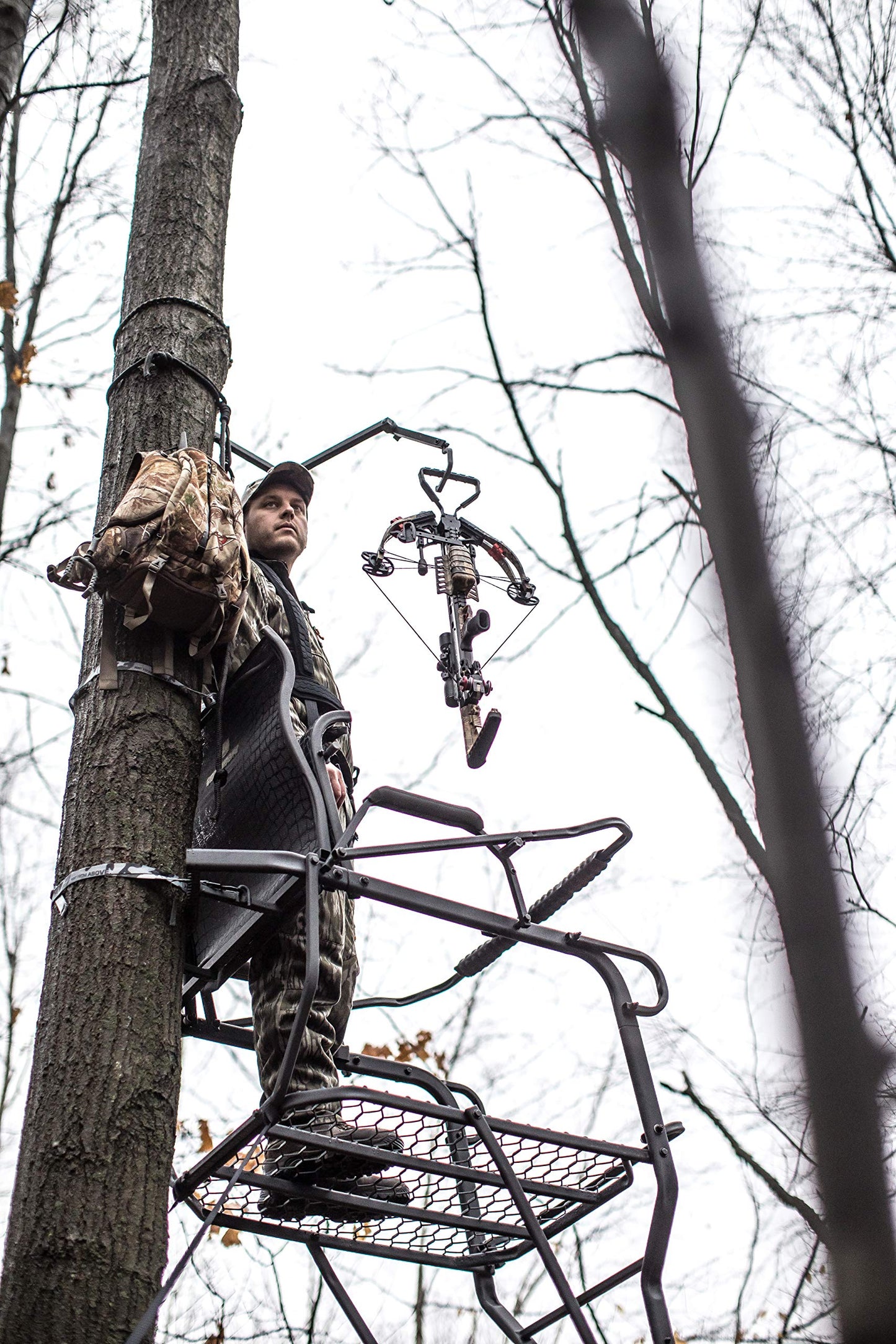 Hawk Sasquatch 1.5-Man Ladder Stand, Black, One Size