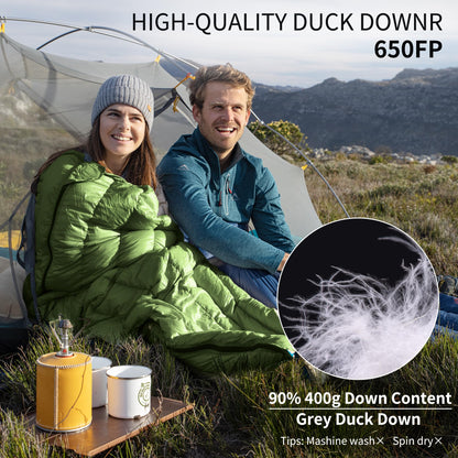 Naturehike Ultralight Backpacking RDS Down Sleeping Bag for Adults, 650 Fill Power Sleeping Bag for 42/52℉, 20oz Compact Lightweight Sleeping Bags for Hiking Camping 3 Seasons