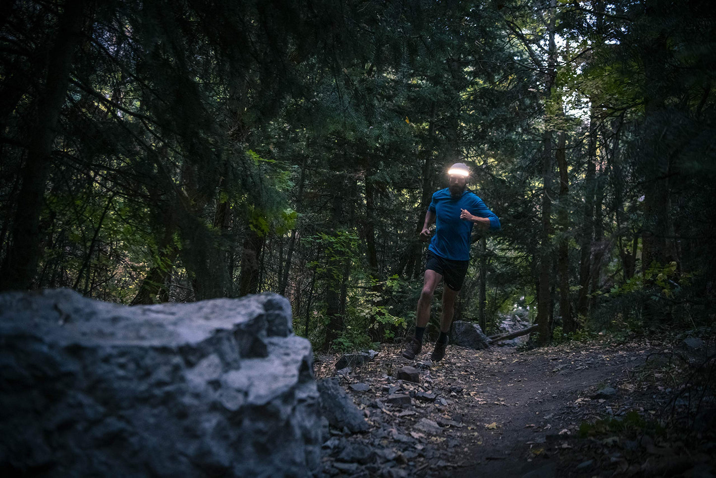 LIGHTBAR Pro | LED Headlamp, 500 Lumens, Waterproof Rated, Rechargeable Battery, Red Light Mode, Camping Running Biking Fishing Construction