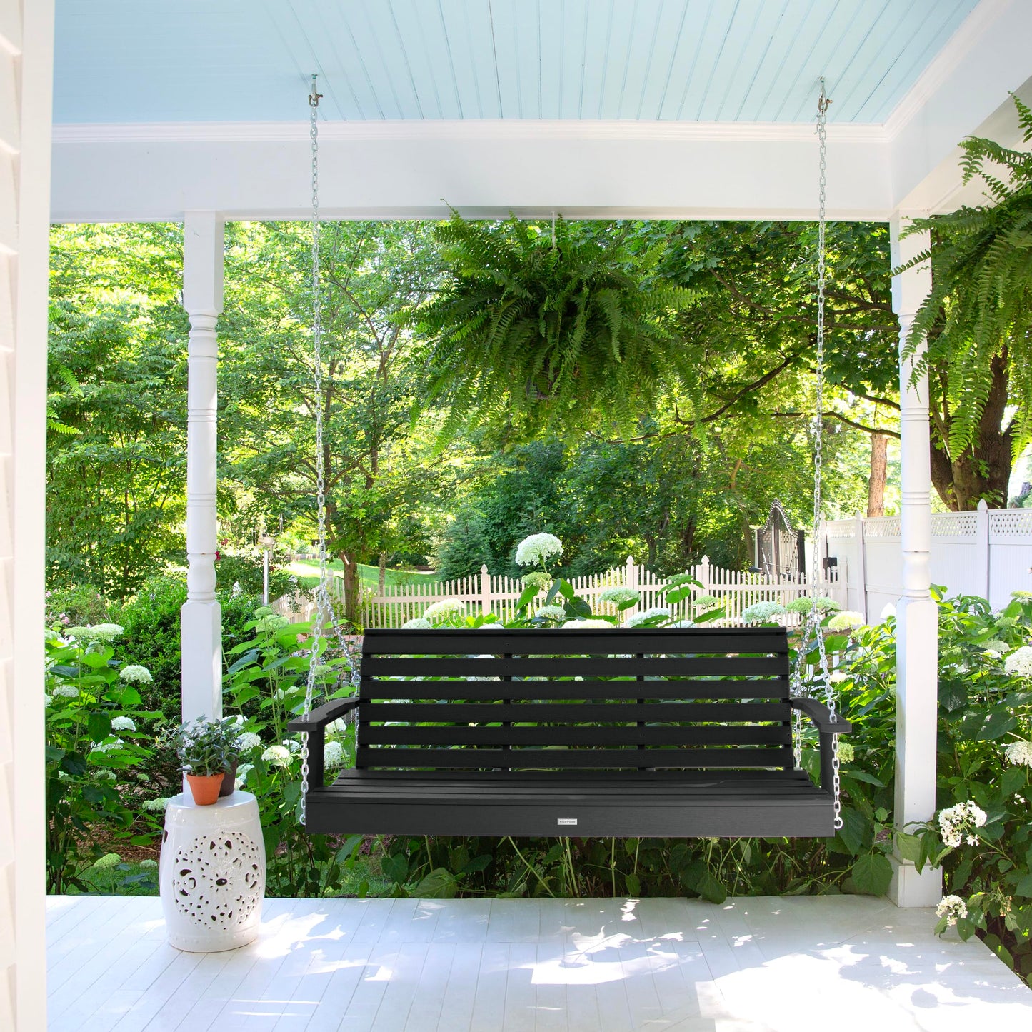 highwood Weatherly Porch Swing 5 Feet, Black