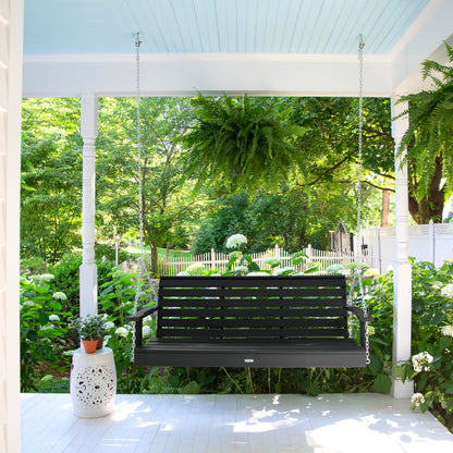 highwood Weatherly Porch Swing 5 Feet, Black