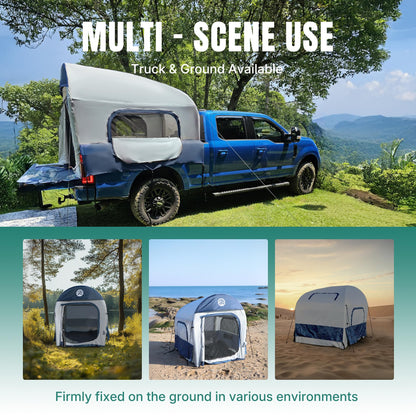 Niphean Truck Bed Tent for Camping 5.5ft-8ft for 2+1 People, 2 Mins Fast Setup Inflatable Pickup Truck Tent, PU 3000mm Waterproof & High-Strength Windproof, Spacious Interior for Multi-Landscape