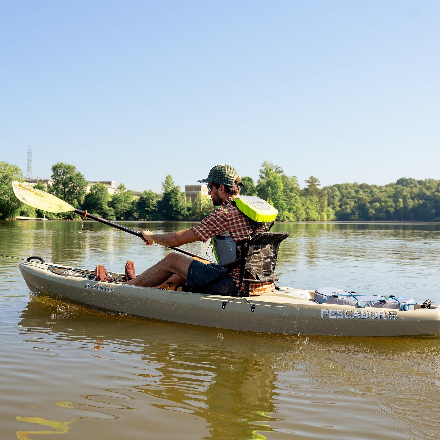 perception Pescador Pro 10 | Sit on Top Fishing Kayak with Adjustable Lawn Chair Seat | Large Front and Rear Storage | 10' 6" | Dapper