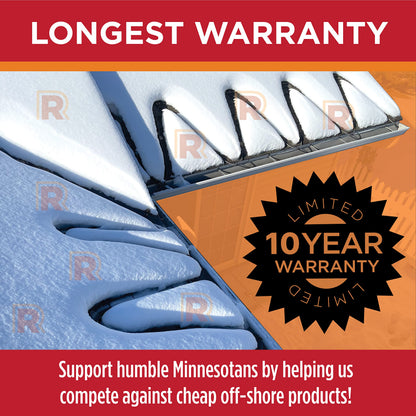 RADIANT SOLUTIONS HeatTapePro - Intelligent Commercial Grade Self-Regulating Heat Cable with GlowCap™ - 10 YR warranty - Ice Dam & Pipe Freeze Protection - 24 ft cable + 10 Ft Cord, 120V, 6 watts/Ft
