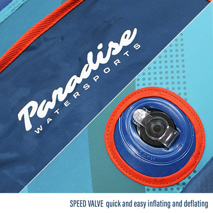 Paradise Water Sports - Breeze Water Towable Tube for Boating - 1 Rider, Teal/Red