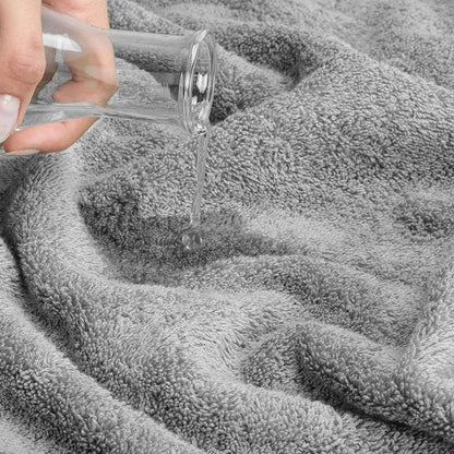 Cotton Paradise 6-Piece Towel Set - 100% Soft Absorbent Turkish Towels in Light Gray | Bath, Hand & Washcloths