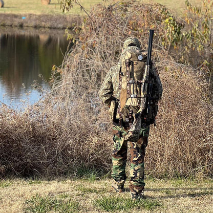 TKLoop Hunting Pack for Men – 40L Expandable Tactical Frame Backpack, Meat Hauler, Rifle Holder, Shotgun Rest, Water Resistant, Camouflage