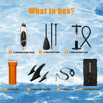 SURFTORRENT Inflatable Paddle Board with Durable SUP Accessories&Carry Bag,Stand Up Paddle Board, Non-Slip EVA Deck for Adults/Beginner of All Skill.