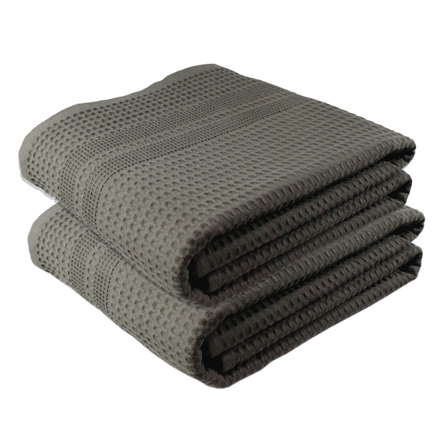 GILDEN TREE Waffle Bath Sheet Large Bath Towels Quick Dry Thin Body Towels, 40x80 Oversized Bath Towels for Adults, 2 Pack Bath Sheet Set, Classic Style (Stone)