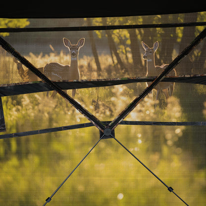 Beviliu Hunting Blinds 360 Degree See Through Ground Blind for Turkey Hunt, 2/3/4 Person Hunting Gear, Turkey Hunt Accessories Camouflage Portable Pop Up Deer Blinds for Hunt