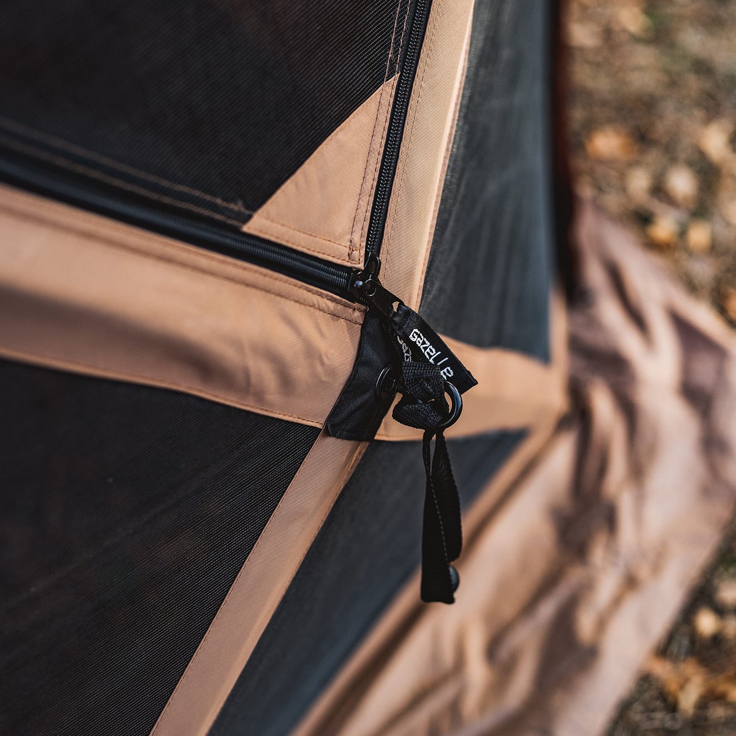 Gazelle Tents™ G6 Cool Top 6-Sided Portable Gazebo, Easy Pop-Up Hub Screen Tent, Waterproof, UV Resistant, 8-Person & Table, Badlands Brown, 91” x 139” x 123”, GG620BR