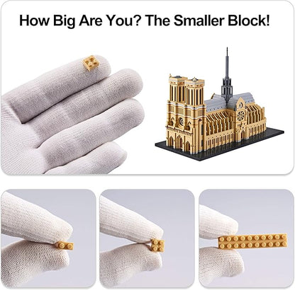 Architecture Series Mini Bricks for Adults and TeensFrance Notre Dame de Paris Mini Building Blocks SetMicro Blocks Set7380 PCSLandmark Model