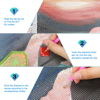 UPABLUNSO Christmas Gift Boston Terrier Dog Tea Diamond Painting Kits for Adults Diamonds Art Paint with Diamonds DIY 5D Round Full Drill Art 12x16 inch Suitable for New Year, Valentine's Day