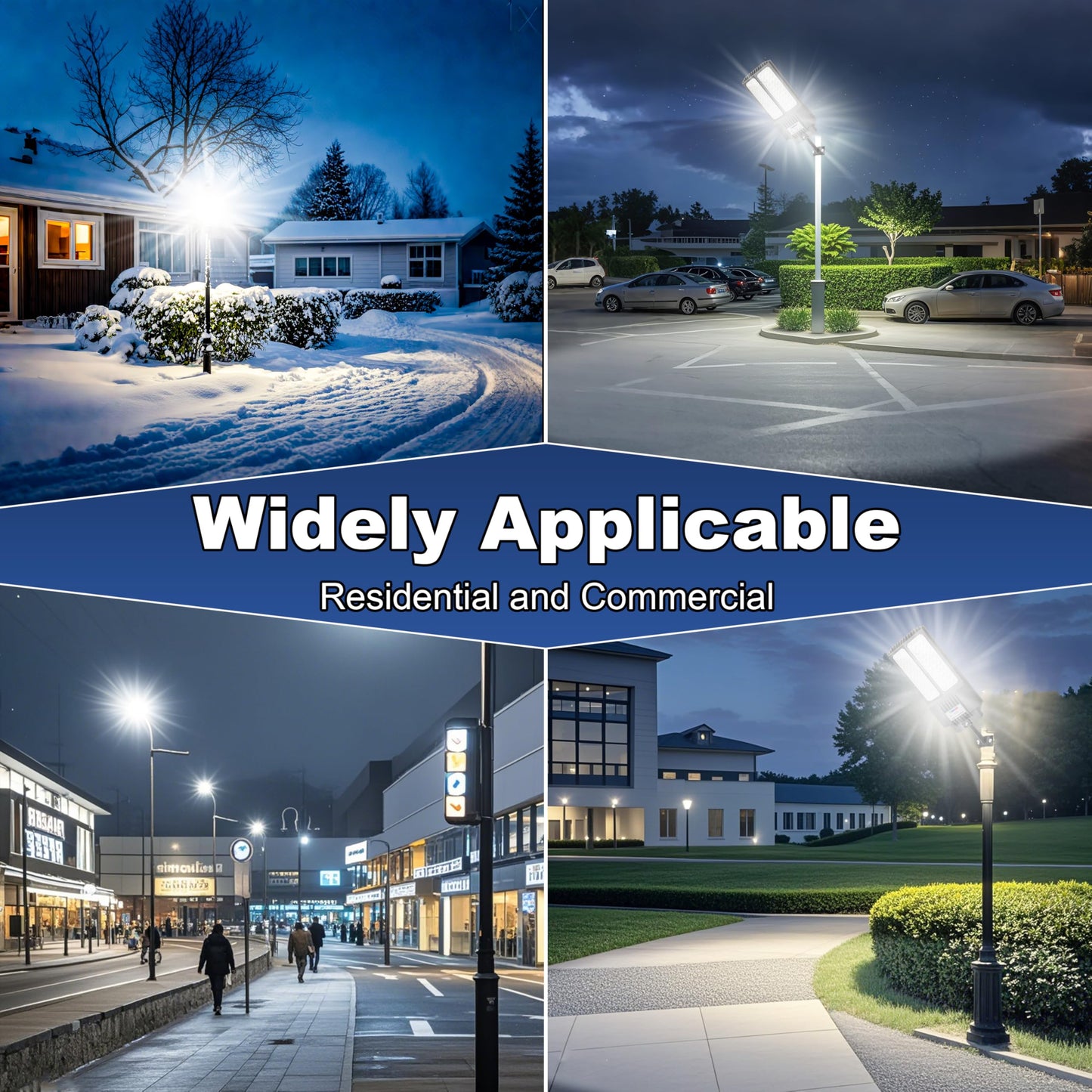 Jadisi 2025 New Solar Street Light, Solar Street Lights Outdoor Waterproof Dusk to Dawn 7000K LED Security Flood Light with Motion Sensor and Remote Control for Pathway, Entryway & Yard