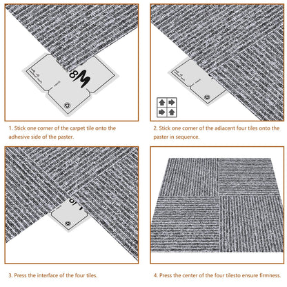 16-Pack 20"x20" Interlocking Carpet Tiles, Non-Adhesive Soft Padded Floor Mat Squares with Seamless Look, for Home Gym Office Indoor Outdoor Use (43 Sq Ft) (Aviv21914)
