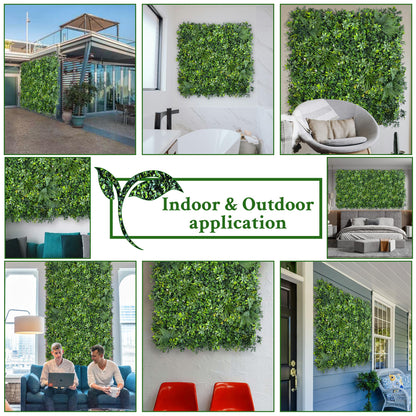 ODTORY Artificial Greenery Wall Panels: 40"x 120" (33.5 sqft) Faux Grass Wall Backdrop Boxwood Ivy Privacy Screen with UV Protection,Fake Hedge Fence for Outdoor,Indoor,Garden,Backyard and Home Decor