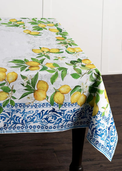 Maison d' Hermine Table Cloth Rectangle Table 100% Cotton 54 x 72 Inches Tablecloth Reusable Decorative for Dining Kitchen Room Farmhouse Home Gifts for Mothers Day Spring Summer - Cedrat