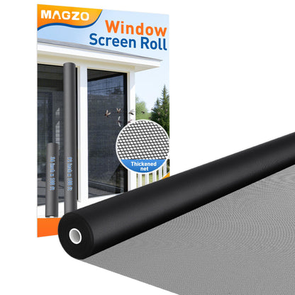 MAGZO Window Screen Replacement Mesh Roll, 92IN x 100FT Heavy Duty Polyester Mesh (82g/m²), UV-Resistant & Pet-Proof, Easy to Cut for Door Repair, Patio, Porch, Backyard, Garden, Non-Deformable
