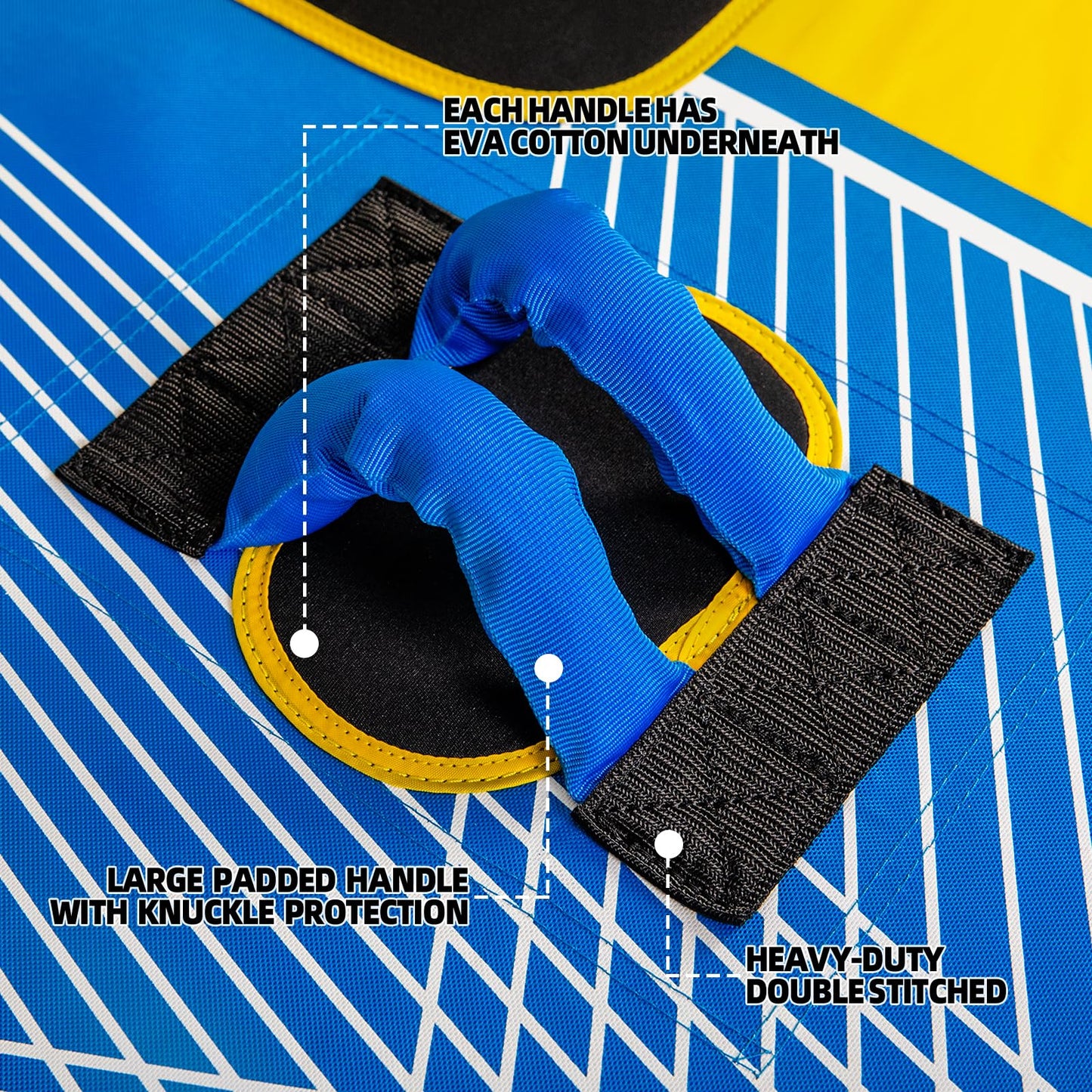 KMJETNIVY Towable Tubes for Boating Person,Pull Tube, Super Sofa Tubes for Boats,Inflatable Boat Tube,Front&Back Tow Points w/Heavy-Duty Thick Nylon Cover for Water Sports (3)