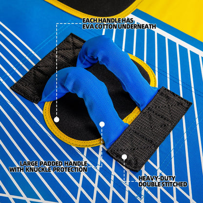 KMJETNIVY Towable Tubes for Boating Person,Pull Tube, Super Sofa Tubes for Boats,Inflatable Boat Tube,Front&Back Tow Points w/Heavy-Duty Thick Nylon Cover for Water Sports (3)