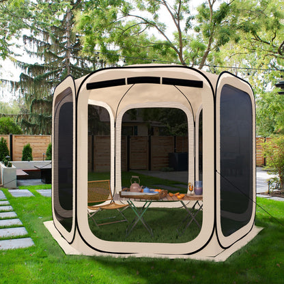 HOOYEAH Pop-up Screen House Tent, Portable Screen Room Camping Canopy， Instant Screen Tent Ultimate Outdoor Shelter with Carry Bag for Patio, Backyard, Garden and Outdoor Activities, 10x10