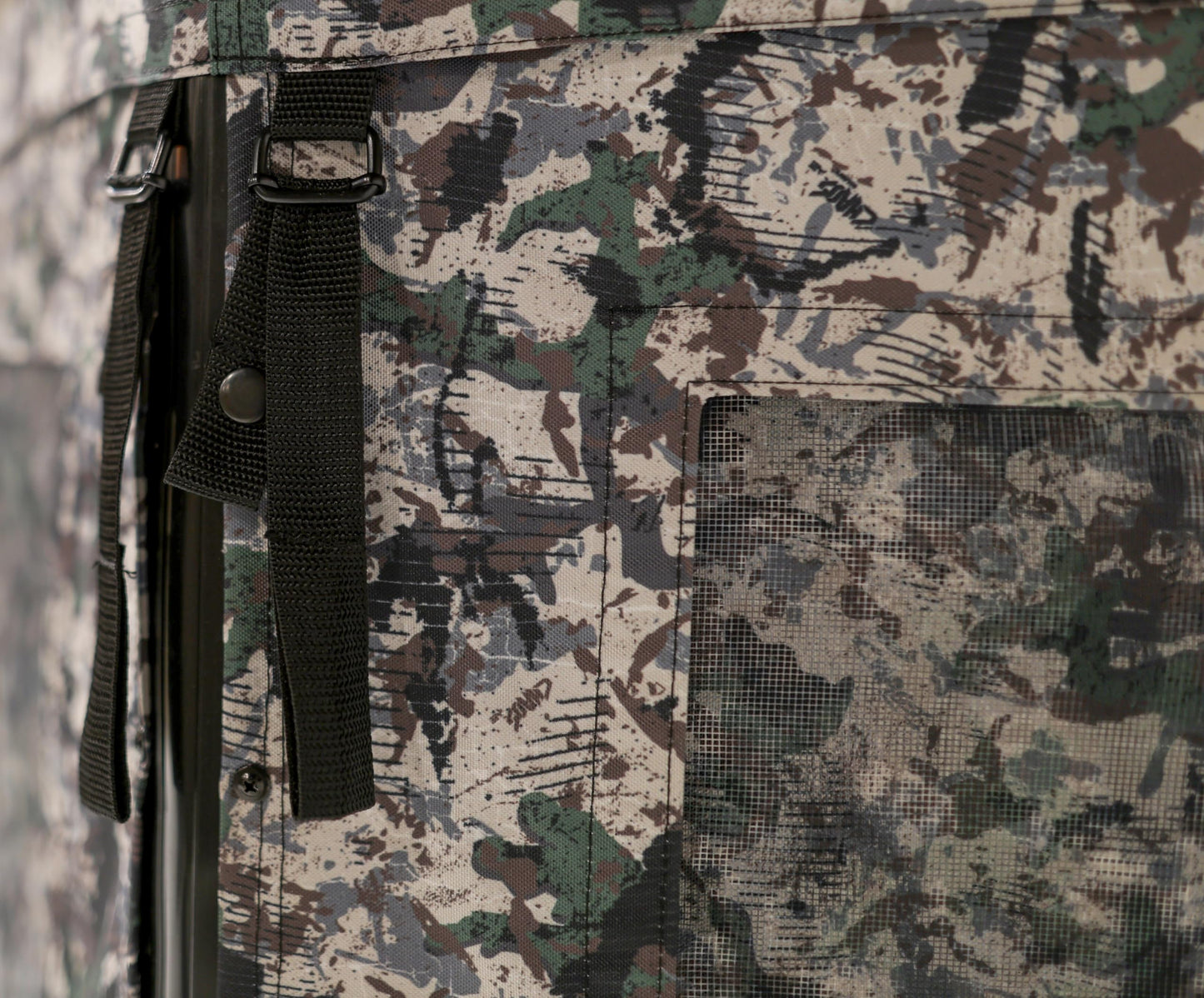 Hawk Down & Out Scout Hunting Durable 74'' Height No-Tool Assembly Camo Concealing Ground Panel Blind with Silent Magnetic Closures & Multiple Windows