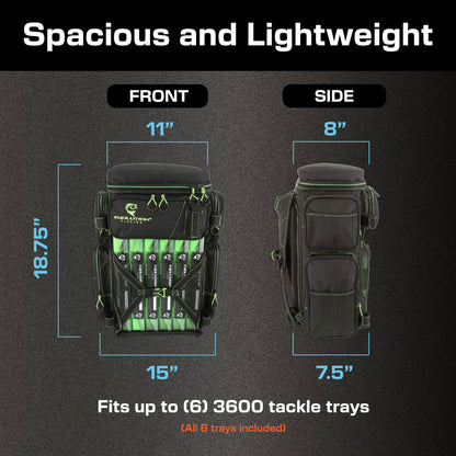 Evolution Outdoors 34013-EV: 3600 Drift Tackle Backpack - Green