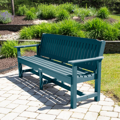 Sequoia Professional CM-BENSQ62-NBE Commercial Grade Exeter 6 Foot Garden Bench, Nantucket Blue