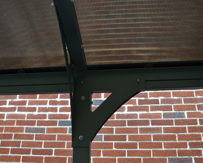 Palram - Canopia Verona 5000 10 x 16 Metal Carport, Heavy Duty Car Port, Weather-Protected Gray Aluminum Frame, Bronze Polycarbonate RV & Car Storage, UV Protected, DIY Garage Kit, 10-Year Warranty