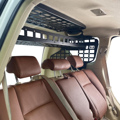 HIGH FLYING for Toyota Prado LC150/Lexus GX460 Rear Window & Overhead Roof Molle Panels Storage Modular System Trunk Shelf Organizer Rear Cargo Racks