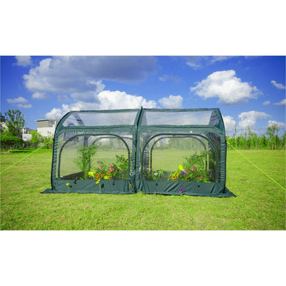 porayhut Pop Up Greenhouse Cover Flower House Mini Gardening Plant Flower Sunshine Room,Backyard PVC Cover for Cold Frost Protector Gardening Plants（98''Long Tunnel Greenhouse Tent ）