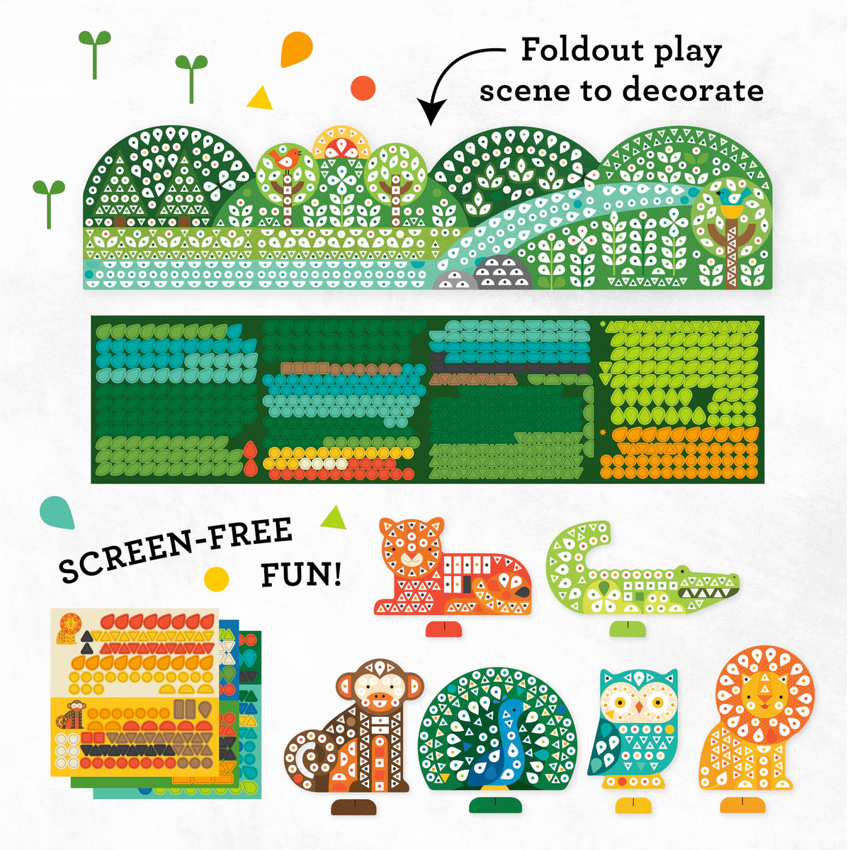 Petit Collage Mosaic Sticker Activity: Animal Friends