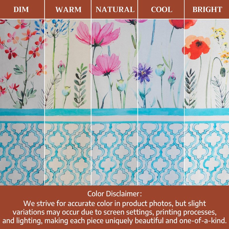 Maison d' Hermine Table Cloth Rectangle Table 100% Cotton 60 x 108 Inches Tablecloth Reusable Decorative for Dining Kitchen Farmhouse Home Gifts for Mothers Day Spring Summer - Flower in The Field