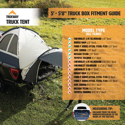 Offroading Gear 5.5ft Truck Bed Camping Tent w/Canopy | Waterproof | Compatible with F150| Ram| Sierra| GMC| Nissan| Etc.