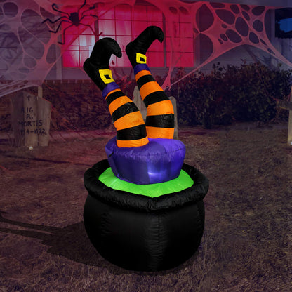 4 FT Tall Halloween Inflatable Three Pumpkins LED Lights Decor