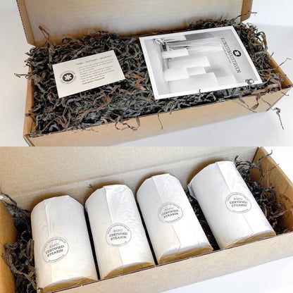 Pillar Candles, Handmade in Europe, 4 Pack – RSPO Certified, Dripless & Smokeless Velas, Long Burning Candles 70 Hours per Large Candle, Unscented Candle Set (4 pcs, Ø 2.8 in x H 4.7 in, Off-White)
