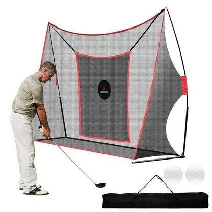 FRANKTECH Golf Practice Net - Heavy Duty Driving Range Net with High Impact Chipping Target, Include Carry Bag and Golf Balls for Indoor Outdoor