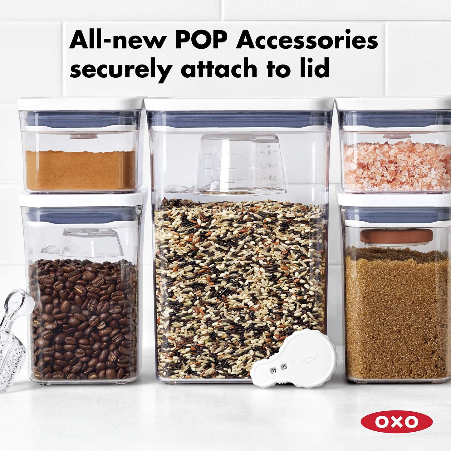 OXO Good Grips POP Container - Airtight Food Storage - 1.9 Qt for Snacks, Sugar and More (Pack of 8)