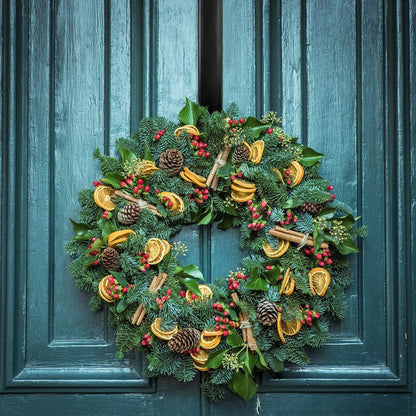 Myfolrena Wreath Hanger Adjustable Door Hanger Wreath Hanger for Front Door 15 to 24inch,Wreath Hook, Hold Up 20lb (Black,1 Pack)