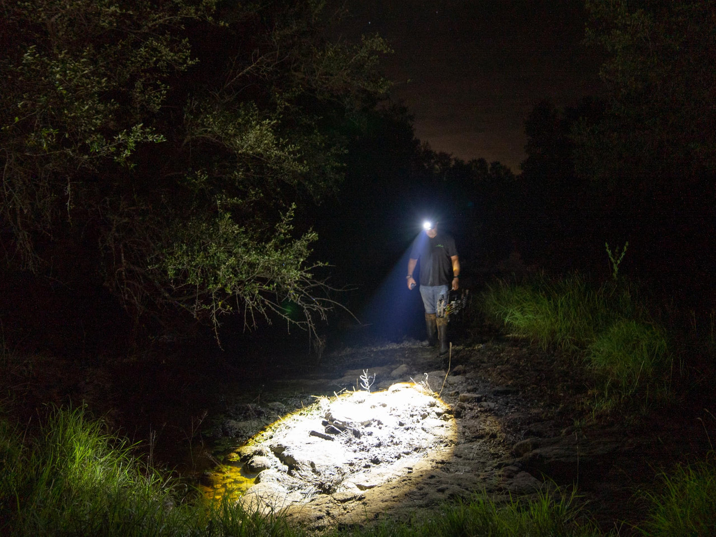 Elusive Wildlife 3-in-1 Hunting Headlamp Kit – Red Green White LEDs, 250+ Yard Long Range High Power Headlight for Hog & Predator Hunting, Camping & Hiking, Zoomable Dimmable LED
