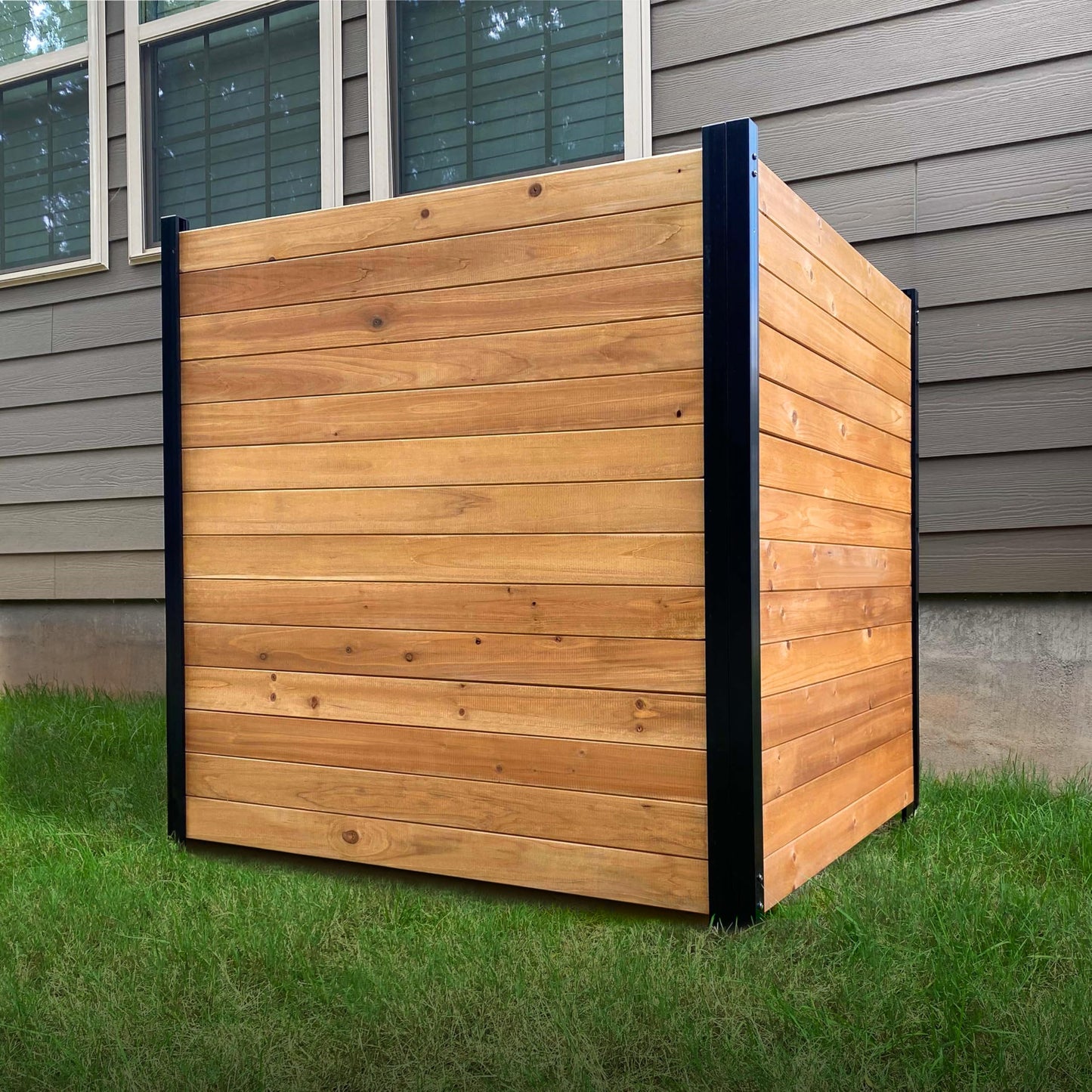 42in H x 38in W (2 Panels) No Dig Enclo Richmond Cedar Wood Privacy Screen, Ideal Outdoor Privacy Wall, Pool Equipment Enclosure, Trash Can Enclosures, Air Conditioner Fence, EC18008