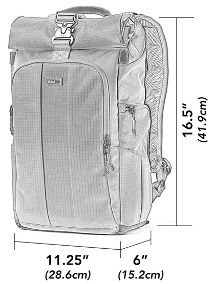 Think Tank FocusPoint 22L RollTop Camera Backpack - Urban Rust: Expandable Travel & Camera Backpack with Laptop Sleeve, Quick Side and Back Access, Rain Cover – Versatile Photography & Travel Bag