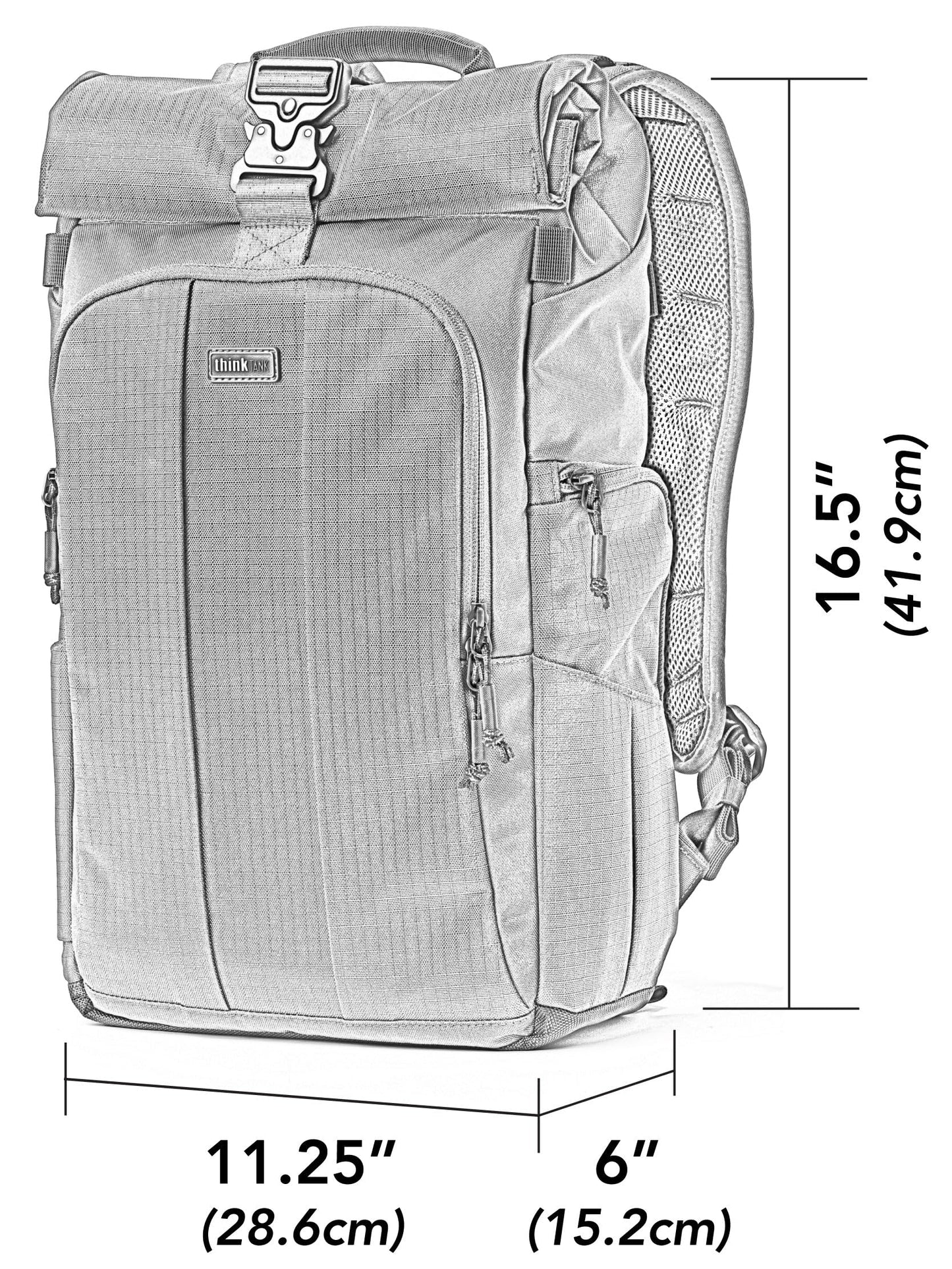 Think Tank FocusPoint 22L RollTop Camera Backpack - Greenway: Expandable Travel & Camera Backpack with Laptop Sleeve, Quick Side and Back Access, Rain Cover – Versatile Photography & Travel Bag